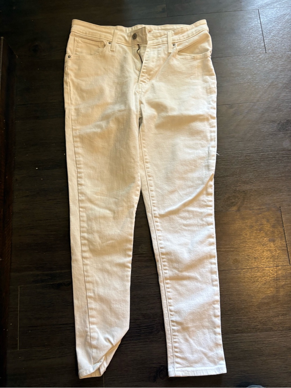 Levi's 721 High Rise Skinny Jeans Size 30 Womens Classic White Denim